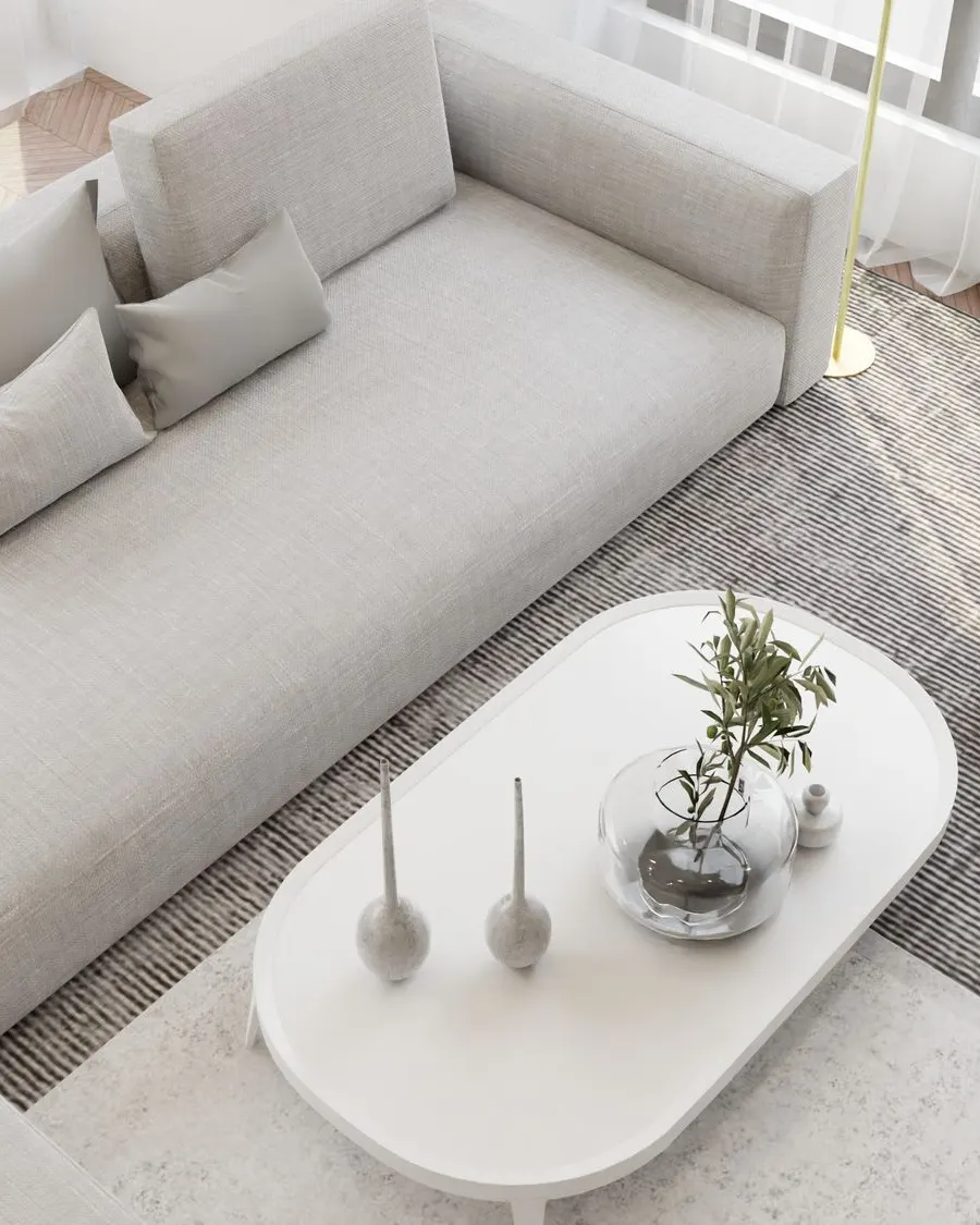 Salón de una vivienda terminada